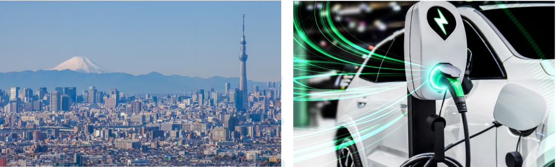 Japanese scenery and cars